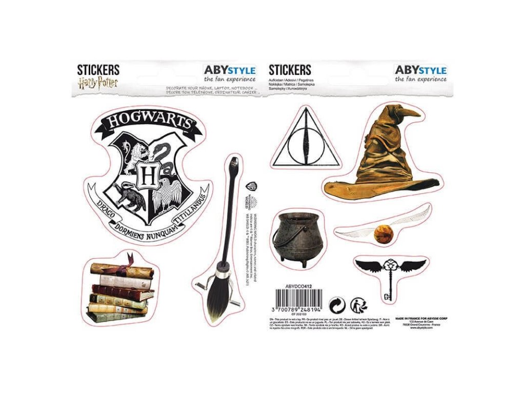 Harry Potter Samolepky - Kúzelné predmety (8 ks) | Svetkuziel.sk