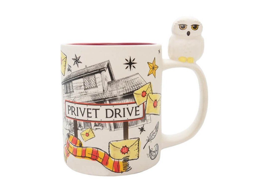 Harry Potter Hrnček Hedviga a Privátna ulica 460ml biely | Svetkuziel.sk