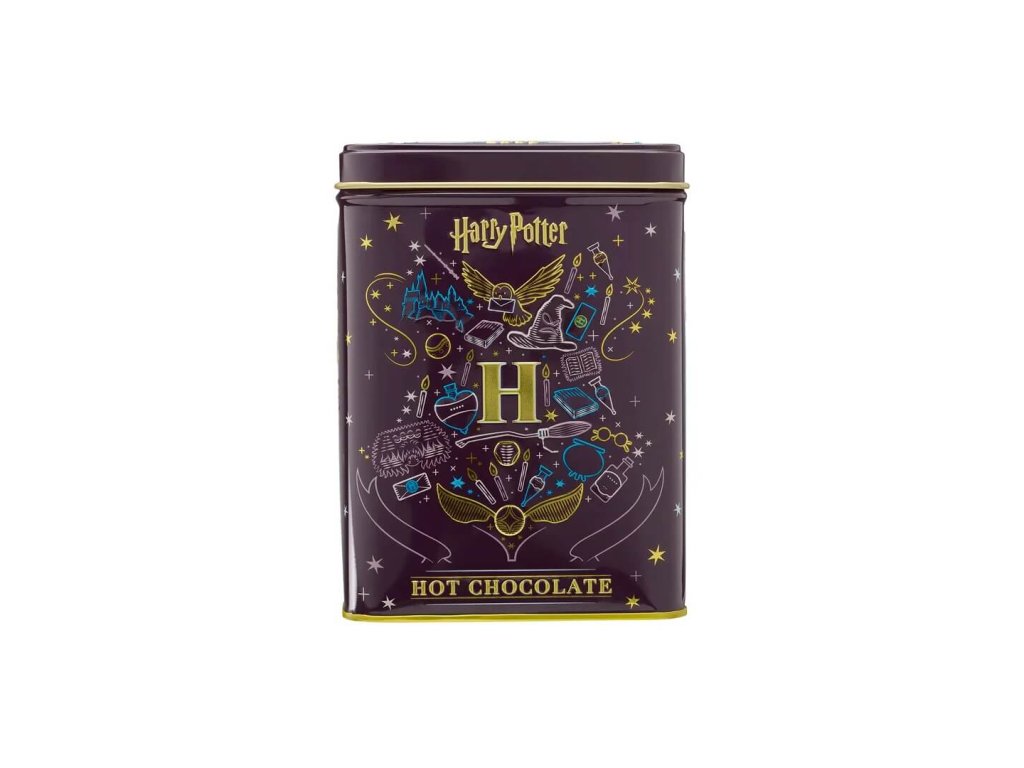 Harry Potter Horúca čokoláda Rokfort - detail dózy s Rokfortskými motívmi | Svetkuziel.sk