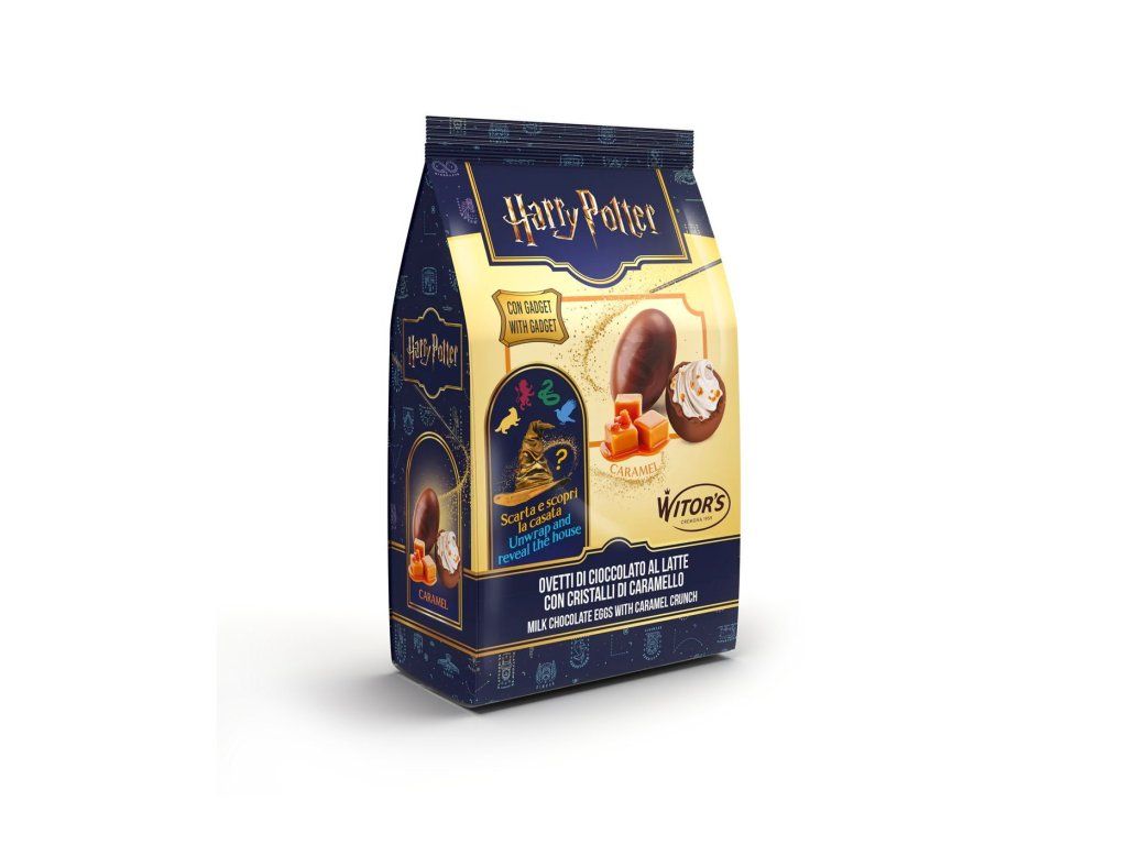 Harry Potter Čokoládové vajíčka karamel - balenie 15 ks s prekvapením fakulty | Svetkuziel.sk