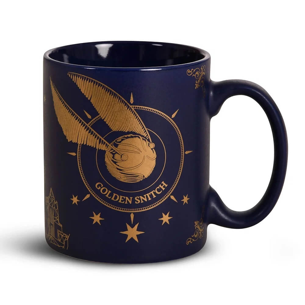 Harry Potter Hrnček Zlatá strela 320ml tmavomodrý