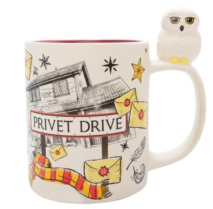 Harry Potter Hrnček Hedviga a Privátna ulica 460ml biely