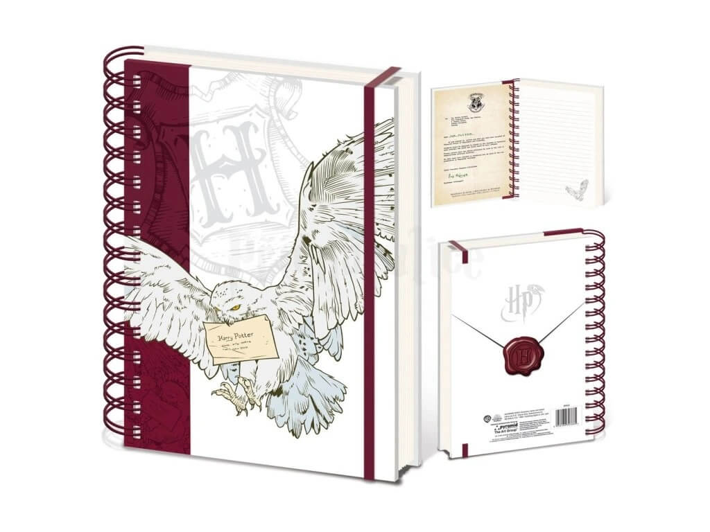 Harry Potter Zápisník Hedviga List z Rokfortu A5 krúžková väzba