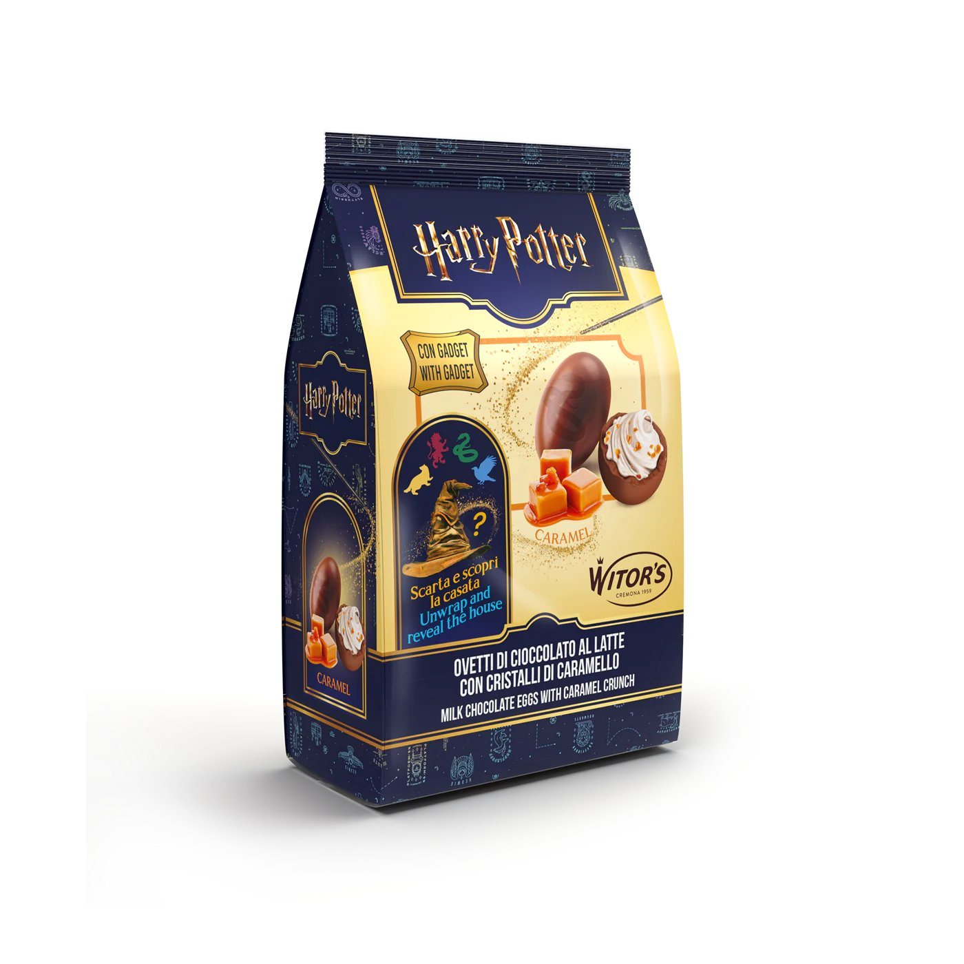 Harry Potter Čokoládové vajíčka karamel - balenie 15 ks s prekvapením fakulty